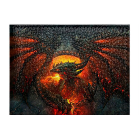 Обложка для студенческого билета с принтом Огненный Дракон  в Новосибирске, натуральная кожа | Размер: 11*8 см; Печать на всей внешней стороне | drag | dragon | арт | динамическое | динозавр | дракон | красивое | фантастика