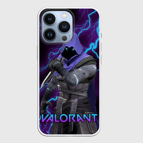 Чехол для iPhone 13 Pro с принтом VALORANT в Новосибирске,  |  | Тематика изображения на принте: omen | riot games | valorant | валорант | детская | детям | игра | компьютерная игра | молния | омен | омэн | персонаж | стрельба | стрелялка | шутер