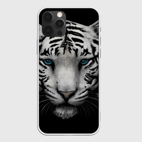 Чехол для iPhone 12 Pro Max с принтом Белый Тигр в Новосибирске, Силикон |  | Тематика изображения на принте: tiger | животное | тигр | тигрица | чернобелый