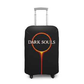 Чехол для чемодана 3D с принтом Dark Souls в Новосибирске, 86% полиэфир, 14% спандекс | двустороннее нанесение принта, прорези для ручек и колес | black sun | bonfire | dark souls | dark souls 3 | dark souls logo | ds 3 | game | souls | sun | you died | дарк соулз | дарк соулс | дарк соулс лого | дс 3 | затмение | игра | солнечное затмение | солнце | темная душа | темные души | черное