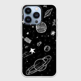 Чехол для iPhone 13 Pro с принтом Cosmos в Новосибирске,  |  | comet | cosmos | moon | planet | satellite | saturn | space | star | weightlessness | звезда | комета | космос | луна | невесомость | планета | сатурн | спутник