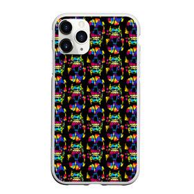 Чехол для iPhone 11 Pro Max матовый с принтом Pattern в Новосибирске, Силикон |  | jaw | neon | pattern | skull | teeth | vanguard | авангард | зубы | неон | пасть | узор | череп