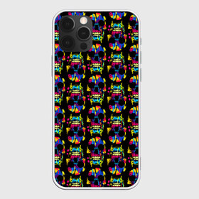 Чехол для iPhone 12 Pro Max с принтом Pattern в Новосибирске, Силикон |  | jaw | neon | pattern | skull | teeth | vanguard | авангард | зубы | неон | пасть | узор | череп