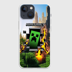 Чехол для iPhone 13 mini с принтом MINECRAFT   МАЙНКРАФТ в Новосибирске,  |  | craft | creeper | dungeon | dungeons | earth | game | logo | mine | minecraft | minecraft dungeons | mobile | online | дунгеонс | земля | зомби | игра | крипер | лого | майкрафт | майнкрафт | онлайн | подземелье