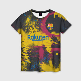 Женская футболка 3D с принтом FC Barcelona | La Liga pre-match shirt (2021) в Новосибирске, 100% полиэфир ( синтетическое хлопкоподобное полотно) | прямой крой, круглый вырез горловины, длина до линии бедер | 0x000000123 | barca | barcelona | fcb | messi | барса | барселона | месси | фкб