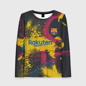 Женский лонгслив 3D с принтом FC Barcelona | La Liga pre-match shirt (2021) в Новосибирске, 100% полиэстер | длинные рукава, круглый вырез горловины, полуприлегающий силуэт | 0x000000123 | barca | barcelona | fcb | messi | барса | барселона | месси | фкб