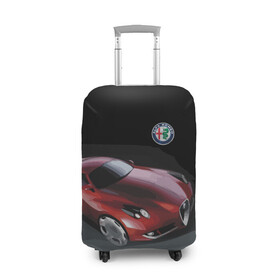 Чехол для чемодана 3D с принтом Alfa Romeo в Новосибирске, 86% полиэфир, 14% спандекс | двустороннее нанесение принта, прорези для ручек и колес | alfa romeo | car | italy | motorsport | prestige | автоспорт | альфа ромео | италия | престиж