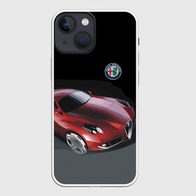 Чехол для iPhone 13 mini с принтом Alfa Romeo в Новосибирске,  |  | alfa romeo | car | italy | motorsport | prestige | автоспорт | альфа ромео | италия | престиж