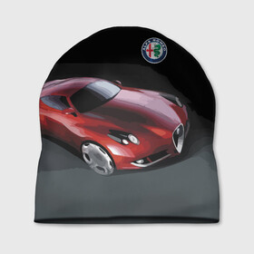 Шапка 3D с принтом Alfa Romeo в Новосибирске, 100% полиэстер | универсальный размер, печать по всей поверхности изделия | alfa romeo | car | italy | motorsport | prestige | автоспорт | альфа ромео | италия | престиж