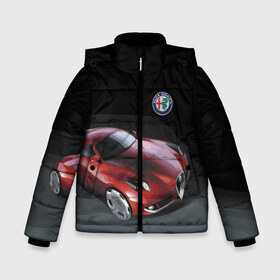 Зимняя куртка для мальчиков 3D с принтом Alfa Romeo в Новосибирске, ткань верха — 100% полиэстер; подклад — 100% полиэстер, утеплитель — 100% полиэстер | длина ниже бедра, удлиненная спинка, воротник стойка и отстегивающийся капюшон. Есть боковые карманы с листочкой на кнопках, утяжки по низу изделия и внутренний карман на молнии. 

Предусмотрены светоотражающий принт на спинке, радужный светоотражающий элемент на пуллере молнии и на резинке для утяжки | alfa romeo | car | italy | motorsport | prestige | автоспорт | альфа ромео | италия | престиж