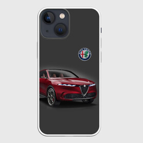 Чехол для iPhone 13 mini с принтом Alfa Romeo в Новосибирске,  |  | alfa romeo | car | italy | prestige | автомобиль | альфа ромео | италия | престиж