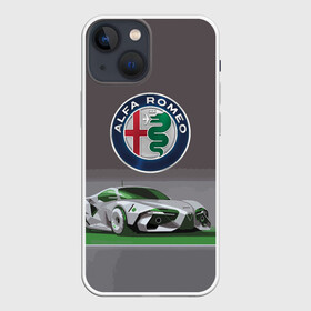 Чехол для iPhone 13 mini с принтом Alfa Romeo motorsport в Новосибирске,  |  | alfa romeo | car | italy | motorsport | prestige | автоспорт | альфа ромео | италия | престиж