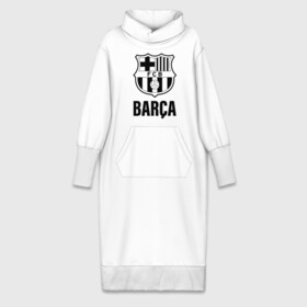 Платье удлиненное хлопок с принтом BARCA в Новосибирске,  |  | barcelona | champions | fc | fc barcelona 20 21 | fcb | football club | league | lionel | messi | spain | sport | барселона | испания | лига | лионель | месси | спортивные | униформа | фирменые цвета | фк | футбольный клуб | чемпионов