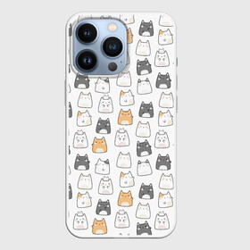 Чехол для iPhone 13 Pro с принтом Толстые котики в Новосибирске,  |  | cute | japan | japanese | k pop | kawaii | korea | korean | детские | забавные | к поп | кавайные | кей поп | корейские | котики | коты | котята | котятки | кошки | милые | прикольные | пухленькие | пухлые | смешные | счастливые