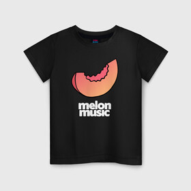 Детская футболка хлопок с принтом MELON MUSIC в Новосибирске, 100% хлопок | круглый вырез горловины, полуприлегающий силуэт, длина до линии бедер | mayot | melon | music | seemee | yungway | вэй | дыни | майот | мелон | мьюзик | сими | янг | янгвэй