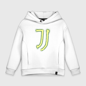 Детское худи Oversize хлопок с принтом Juventus | Spray logo (2021) в Новосибирске, френч-терри — 70% хлопок, 30% полиэстер. Мягкий теплый начес внутри —100% хлопок | боковые карманы, эластичные манжеты и нижняя кромка, капюшон на магнитной кнопке | Тематика изображения на принте: 0x000000123 | juve | juventus | ronaldo | юве | ювентус