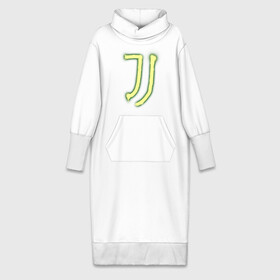 Платье удлиненное хлопок с принтом Juventus | Spray logo (2021) в Новосибирске,  |  | 0x000000123 | juve | juventus | ronaldo | юве | ювентус