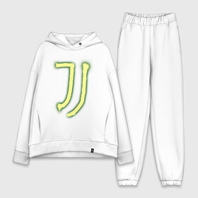 Женский костюм хлопок Oversize с принтом Juventus | Spray logo (2021) в Новосибирске,  |  | 0x000000123 | juve | juventus | ronaldo | юве | ювентус