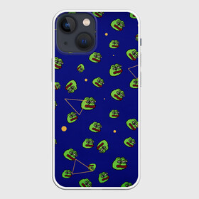 Чехол для iPhone 13 mini с принтом Лягушка Пепе в Новосибирске,  |  | mem | pepe | грустная лягушка | грусть | лягушонок | мем | пепе | персонаж | прикол