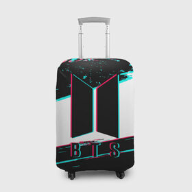 Чехол для чемодана 3D с принтом BTS в Новосибирске, 86% полиэфир, 14% спандекс | двустороннее нанесение принта, прорези для ручек и колес | bangtan | bighit | boy | fake love | j hope | jimin | jin | jungkook | korea | kpop | live | luv | mic drop | rm | suga | v | with | бтс | кей | поп