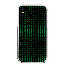 Чехол для iPhone XS Max матовый с принтом Бинарный код в Новосибирске, Силикон | Область печати: задняя сторона чехла, без боковых панелей | 1 и 0 | binary | computer | green | matrix | programming | stream | streaming | system | бинарный | буквы | двоичная | двоичный | единицы | зеленые | код | кода | компьютерный | матрица | нули | поток | программирование | символы