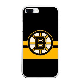 Чехол для iPhone 7Plus/8 Plus матовый с принтом BOSTON BRUINS NHL в Новосибирске, Силикон | Область печати: задняя сторона чехла, без боковых панелей | Тематика изображения на принте: black | boston | bruins | hockey | ice | logo | nhl | sport | usa | бостон | брюинз | логотип | нхл | спорт | хоккей