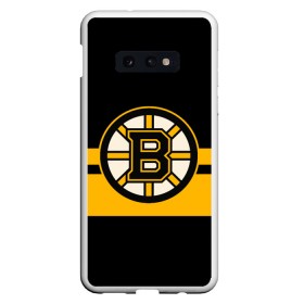 Чехол для Samsung S10E с принтом BOSTON BRUINS NHL в Новосибирске, Силикон | Область печати: задняя сторона чехла, без боковых панелей | black | boston | bruins | hockey | ice | logo | nhl | sport | usa | бостон | брюинз | логотип | нхл | спорт | хоккей