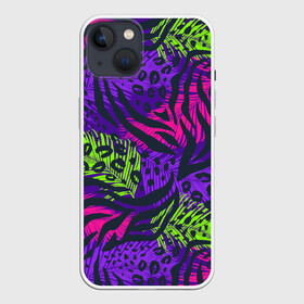 Чехол для iPhone 13 с принтом Африканский дух в Новосибирске,  |  | africa | african | animal | animals | colorful | feather | feathers | leopard | lion | palms | pantera | spirit | tiger | zebra | африка | африканская | дух | духи | животные | зебра | краска | лев | леопард | пальмы | пантера | перья | пятн