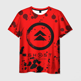 Мужская футболка 3D с принтом GHOST OF TSUSHIMA в Новосибирске, 100% полиэфир | прямой крой, круглый вырез горловины, длина до линии бедер | game | games | ghost | ghost of tsushima | japan | logo | samurai | symbol | tsushima | игра | игры | лого | логотипы | призрак | призрак цусимы | самураи | самурай | символ | символы | цусимы | япония | японская | японские | японский