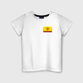 Детская футболка хлопок с принтом Чувашская Республика в Новосибирске, 100% хлопок | круглый вырез горловины, полуприлегающий силуэт, длина до линии бедер | 21 регион | герб | республика | чувашия