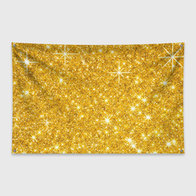 Флаг-баннер с принтом Золотой блеск в Новосибирске, 100% полиэстер | размер 67 х 109 см, плотность ткани — 95 г/м2; по краям флага есть четыре люверса для крепления | блеск | золото | сияние | стразы