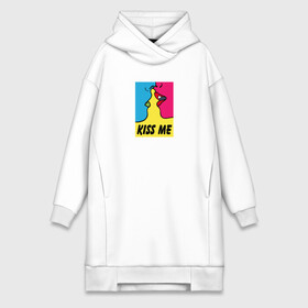 Платье-худи хлопок с принтом Kiss Me в Новосибирске,  |  | casual | color | colors | kiss | kiss me | kissing | love | pop art | popart | в стиле | комикс | комиксов | люблю | любовь | меня | модная | модный | поп арт | поп арта | поцелуй | разноцветный | цвета | цветной | целовать | 