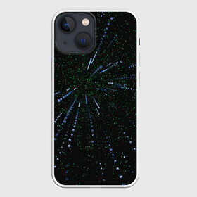 Чехол для iPhone 13 mini с принтом Свет сияние погружение блики в Новосибирске,  |  | абстракция | блики | звезды | космос | линии | погружение | полет | путь | свет | сияние | темный | точки