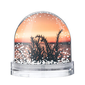 Снежный шар с принтом Трава растение закат силуэт в Новосибирске, Пластик | Изображение внутри шара печатается на глянцевой фотобумаге с двух сторон | закат | кусты | лето | на каждый день | природа | рассвет | растение | свет | силуэт