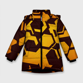 Зимняя куртка для девочек 3D с принтом КИБЕРПАНК жолтый в Новосибирске, ткань верха — 100% полиэстер; подклад — 100% полиэстер, утеплитель — 100% полиэстер. | длина ниже бедра, удлиненная спинка, воротник стойка и отстегивающийся капюшон. Есть боковые карманы с листочкой на кнопках, утяжки по низу изделия и внутренний карман на молнии. 

Предусмотрены светоотражающий принт на спинке, радужный светоотражающий элемент на пуллере молнии и на резинке для утяжки. | абстракция | будущее | геометрия | графика | игры | киберпанк | метал | механизм | оранжевый | плата | техника | фантастика | фильмы | черно белое | электроника