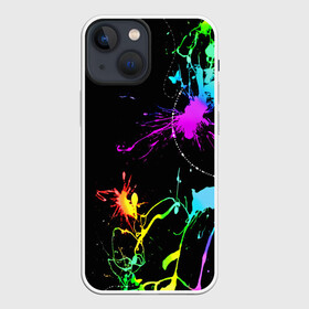 Чехол для iPhone 13 mini с принтом НЕОНОВЫЕ КРАСКИ в Новосибирске,  |  | watercolor | абстракция красок | акварель | брызги красок | живопись | краска | потертость красок | текстуры