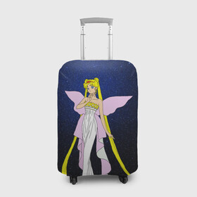 Чехол для чемодана 3D с принтом Принцесса Серенити в Новосибирске, 86% полиэфир, 14% спандекс | двустороннее нанесение принта, прорези для ручек и колес | Тематика изображения на принте: bunny | luna | princess | sailormoon | serenity | stars | tsukino | usagi | wings | ангел | девушка | детские | звездная | звезды | королева | корона | космические | крылья | луна | любовь | малышка | радуга | сейлормун | токио | усаги