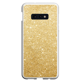 Чехол для Samsung S10E с принтом Золотой песок в Новосибирске, Силикон | Область печати: задняя сторона чехла, без боковых панелей | блеск | блёстки | золото | песок | розовое золото | розовый | сияние | стразы