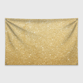 Флаг-баннер с принтом Золотой песок в Новосибирске, 100% полиэстер | размер 67 х 109 см, плотность ткани — 95 г/м2; по краям флага есть четыре люверса для крепления | Тематика изображения на принте: блеск | блёстки | золото | песок | розовое золото | розовый | сияние | стразы