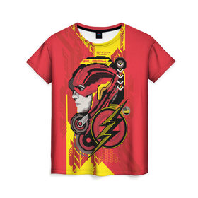 Женская футболка 3D с принтом The Flash в Новосибирске, 100% полиэфир ( синтетическое хлопкоподобное полотно) | прямой крой, круглый вырез горловины, длина до линии бедер | flash | justice league movie | vdpartat | лига справедливости | супер герои | флеш
