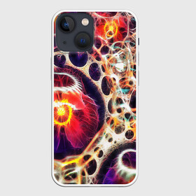 Чехол для iPhone 13 mini с принтом Абстракция   Психоделика в Новосибирске,  |  | abstract | abstraction | fractal | geometry | pattern | psy | абстрактный | абстракция | геометрия | краски | неоновый | психоделика | текстура