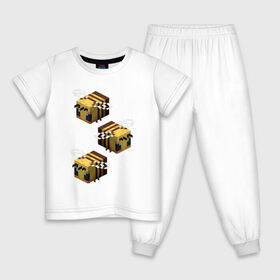 Детская пижама хлопок с принтом minecraft bee в Новосибирске, 100% хлопок |  брюки и футболка прямого кроя, без карманов, на брюках мягкая резинка на поясе и по низу штанин
 | Тематика изображения на принте: майнкрафт | пчела