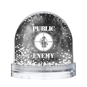 Снежный шар с принтом PUBLIC ENEMY в Новосибирске, Пластик | Изображение внутри шара печатается на глянцевой фотобумаге с двух сторон | Тематика изображения на принте: public enemy | rap | музыка | паблик энеми | рэп