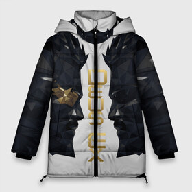 Женская зимняя куртка 3D с принтом Deus Ex в Новосибирске, верх — 100% полиэстер; подкладка — 100% полиэстер; утеплитель — 100% полиэстер | длина ниже бедра, силуэт Оверсайз. Есть воротник-стойка, отстегивающийся капюшон и ветрозащитная планка. 

Боковые карманы с листочкой на кнопках и внутренний карман на молнии | adam jensen | cyberpunk | deus ex | eidos montreal | games | human revolution | low poly | mankind divided | square enix | адам дженсен | бог из | игры | киберпанк