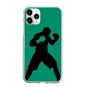 Чехол для iPhone 11 Pro матовый с принтом Боксер в Новосибирске, Силикон |  | Тематика изображения на принте: ufc | бег | бокс | гантели | груша | кикбоксинг | ринг | спорт | удар | физкультура