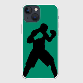 Чехол для iPhone 13 mini с принтом Боксер в Новосибирске,  |  | ufc | бег | бокс | гантели | груша | кикбоксинг | ринг | спорт | удар | физкультура