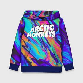 Детская толстовка 3D с принтом ARCTIC MONKEYS в Новосибирске, 100% полиэстер | двухслойный капюшон со шнурком для регулировки, мягкие манжеты на рукавах и по низу толстовки, спереди карман-кенгуру с мягким внутренним слоем | Тематика изображения на принте: alex turner | arctic monkeys | rock | алекс тернер | арктик манкис | рок