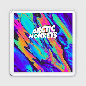 Магнит 55*55 с принтом ARCTIC MONKEYS в Новосибирске, Пластик | Размер: 65*65 мм; Размер печати: 55*55 мм | Тематика изображения на принте: alex turner | arctic monkeys | rock | алекс тернер | арктик манкис | рок