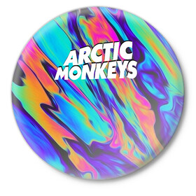 Значок с принтом ARCTIC MONKEYS в Новосибирске,  металл | круглая форма, металлическая застежка в виде булавки | alex turner | arctic monkeys | rock | алекс тернер | арктик манкис | рок