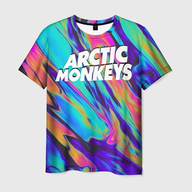 Мужская футболка 3D с принтом ARCTIC MONKEYS в Новосибирске, 100% полиэфир | прямой крой, круглый вырез горловины, длина до линии бедер | Тематика изображения на принте: alex turner | arctic monkeys | rock | алекс тернер | арктик манкис | рок